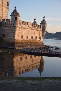 View of church amidst river