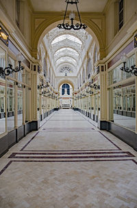 Empty corridor of building