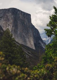 Low angle view of mountain against sky