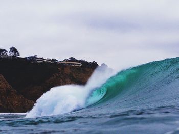 View of waves at sea