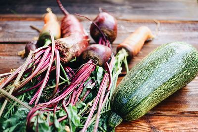 Close-up of vegetables on table