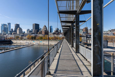 Bridge over river in city