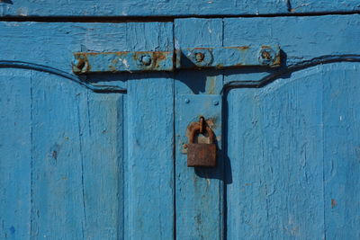 Close-up of closed door