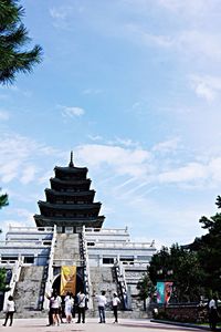 Low angle view of temple