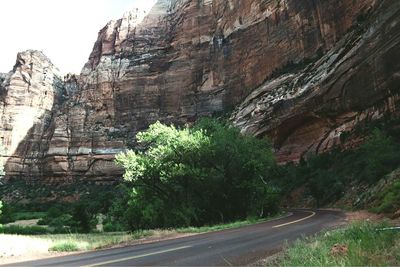 Road passing through mountain