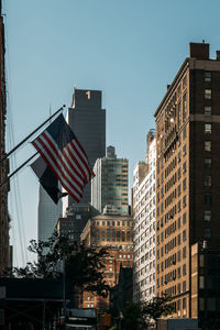 Low angle view of buildings in city