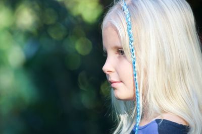 Close-up portrait of a beautiful young woman