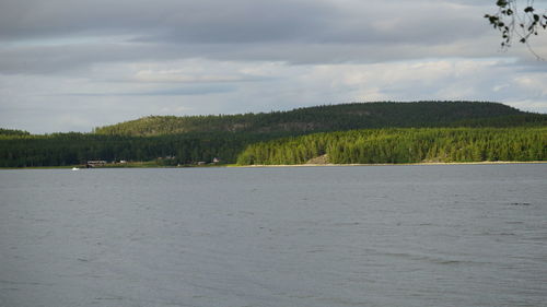 Scenic view of land against sky