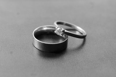 Close-up of wedding rings