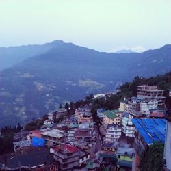 High angle view of residential district