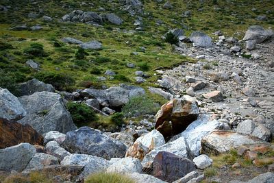 Stream flowing through rocks