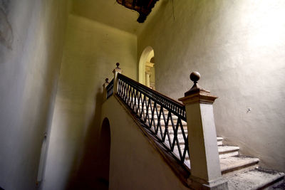 Low angle view of staircase by building