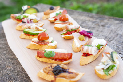 Close-up of food on table