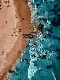 Aerial view of sea shore