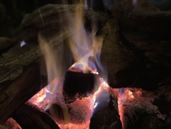 Close-up of fire in water