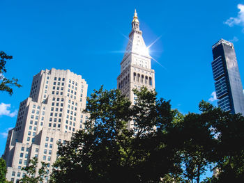 Low angle view of cathedral against blue sky