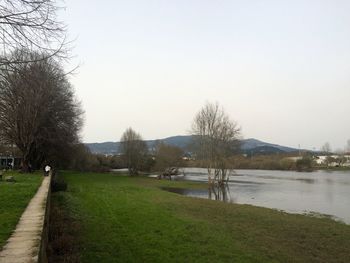 Scenic view of river against sky