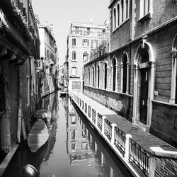 Reflection of buildings in canal