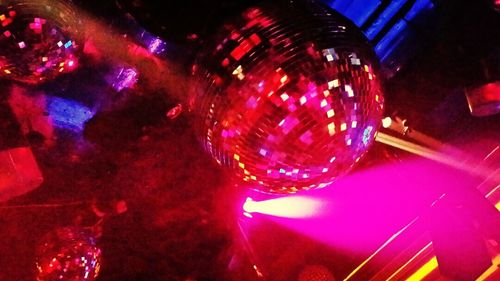 Low angle view of illuminated lights