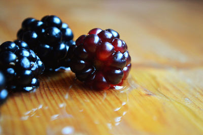 Close-up of black grapes