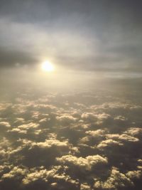 Aerial view of clouds over landscape