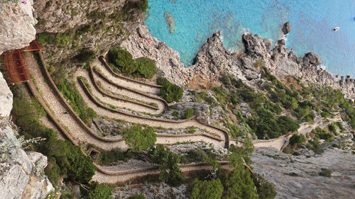 Capri,  view of the via krupp serpentine