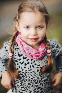 Close-up portrait of cute girl