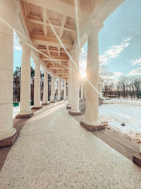 Bridge over road in city