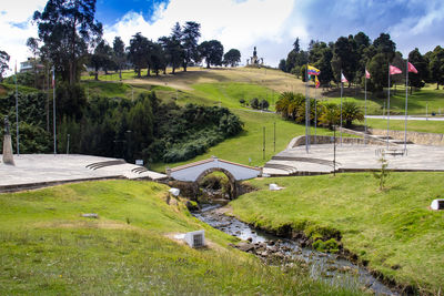 The famous historic bridge of boyaca in colombia. colombian independence