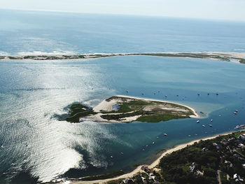 Aerial at chatham, cape cod in new england. 