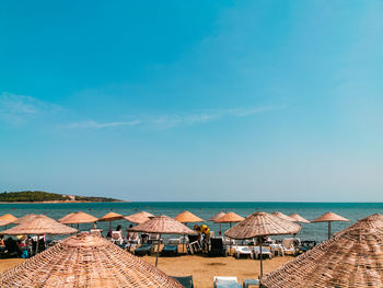 Panoramic view of beach against sky