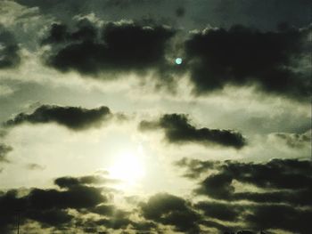 Low angle view of storm clouds in sky