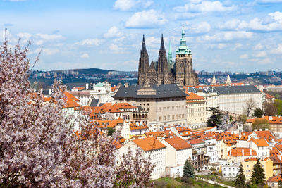 Panoramic view of townscape against sky