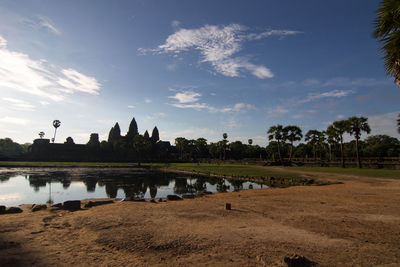 Panoramic view of lake against sky