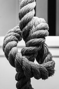 Close-up of rope tied outdoors