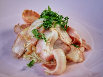 Close-up of seafood in plate