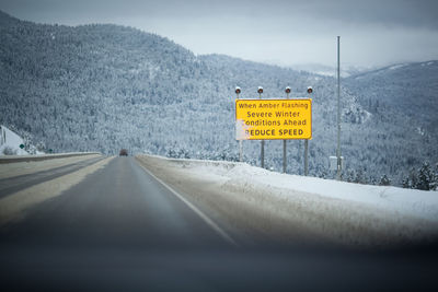 Road leading towards mountains
