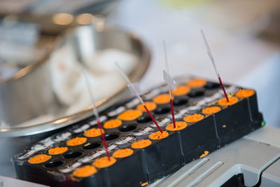 Close-up of cake on table