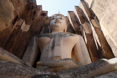 Buddha statue at wan si chum, sukhothai province, thailand 