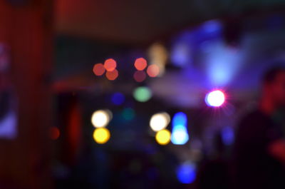 Defocused image of illuminated lights