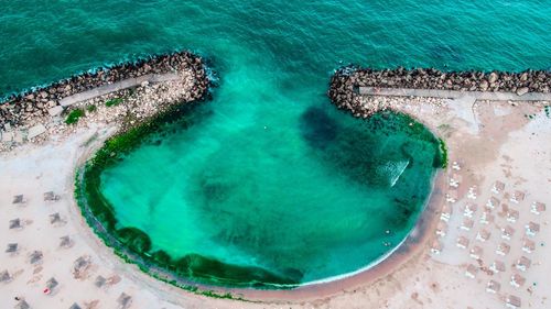 High angle view of swimming pool