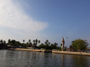 Scenic view of river against sky