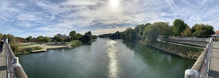 Panoramic shot of river against sky