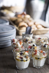 Close-up of food on table