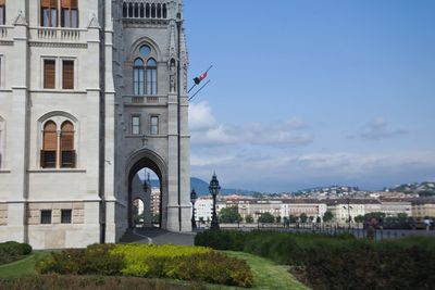 View of historical building against cloudy sky