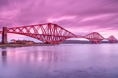 View of forth bridge during sunset