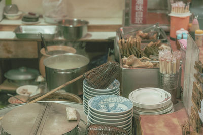 Close-up of food on table