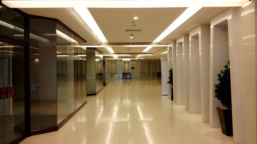 Empty corridor of building