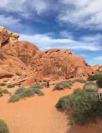 Scenic view of desert against sky