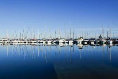 Boats in lake